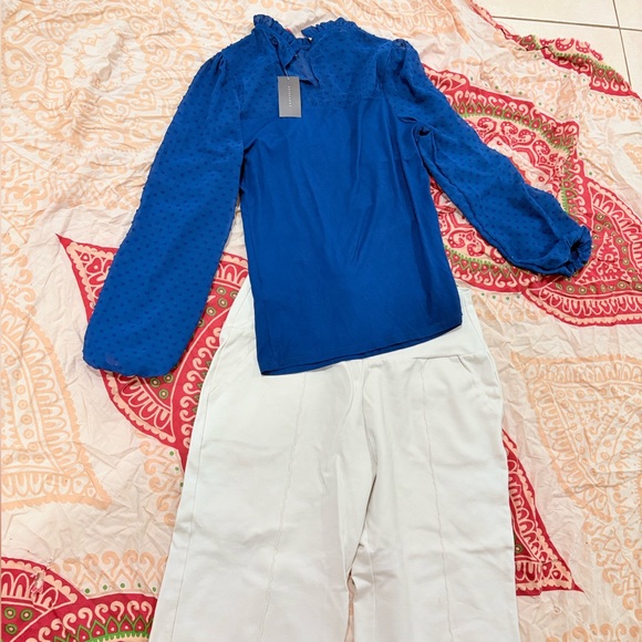 Suzy Shier Cream Wide-Leg Pants - Picture 4 of 5